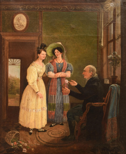 P.H. Vergeses, two sisters pleasing their father with