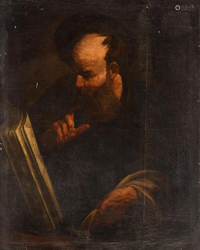 Portrait of an evangelist, 17thC, 74 x 92 cmâ€¦