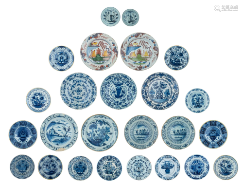 A large collection of Dutch Delftware, 18th - 20thC, Ã¸