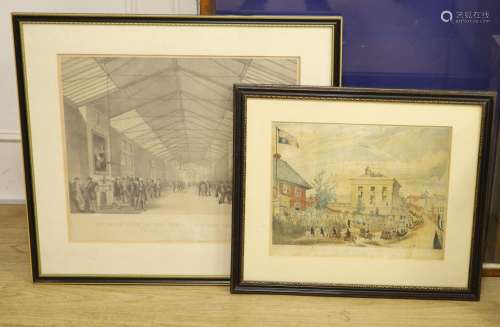 Lewes interest - Two engravings - ‘’Sketch of the visit of t...