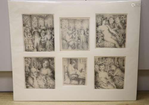 Harold Hope Read (1881-1959), six lithographs mounted as one...