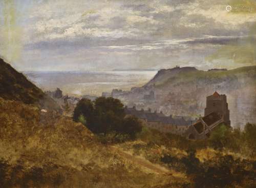 Edward Roper (1857-1891) - View of Hastings, oil on canvas, ...