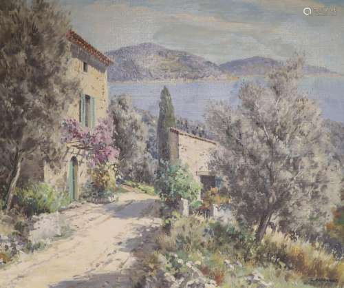 Lucian Potronat (1889-1974), oil on canvas, Environs de Theo...