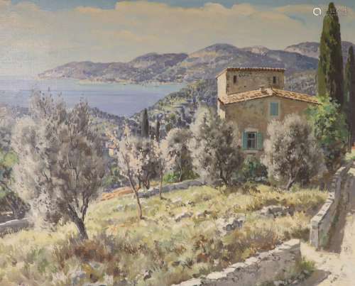 Lucian Potronat (1889-1974), oil on canvas, Hauteurs de Cava...