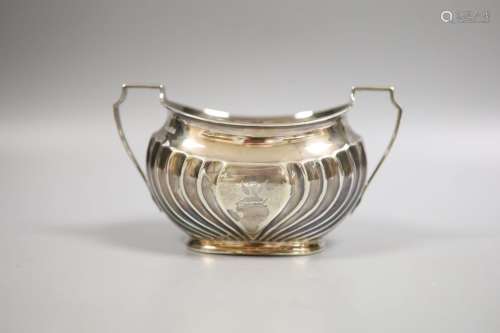 A late Victorian silver two handled sugar bowl, Atkin Bros. ...