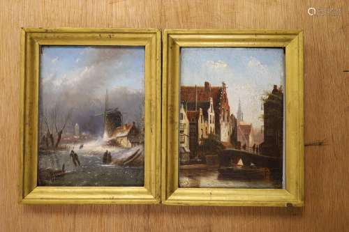 Jacob Jan Coenraad Spohler, pair of oils on panels