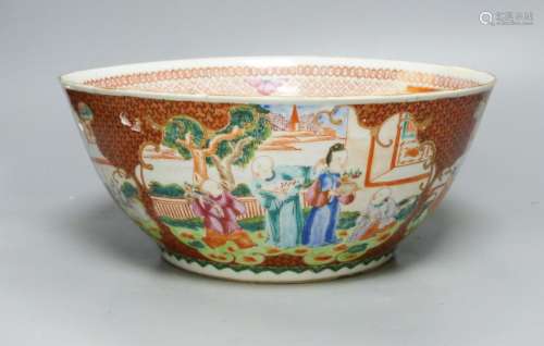 An 18th century Chinese famille rose punch bowl30cm
