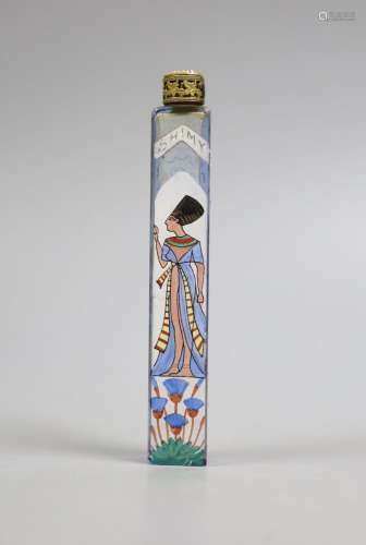 A Shimy Bros. Artistic Perfumers, Egypt enamelled glass scen...