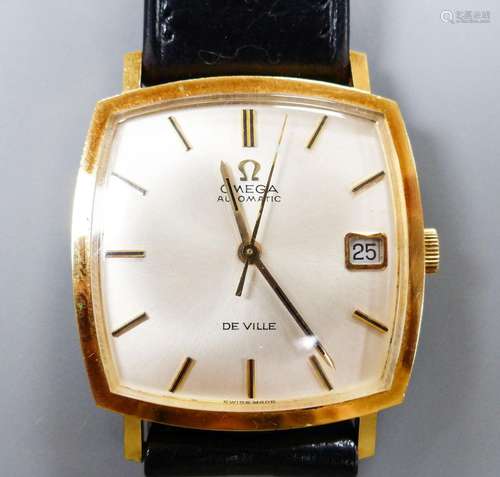 A gentleman's 1960's 18ct gold Omega De Ville automatic wris...