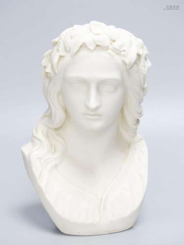 A Copeland Parian and bust of Ophelia, after W C Marshall, 2...
