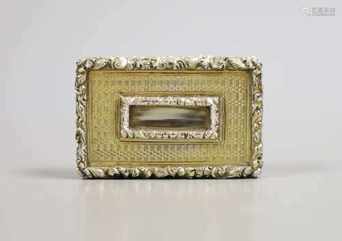A George IV silver gilt rectangular vinaigrette, Taylor & Pe...