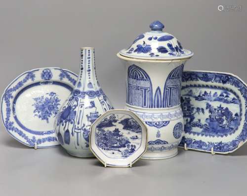 A study group of Chinese blue and white porcelain, 17th/18th...