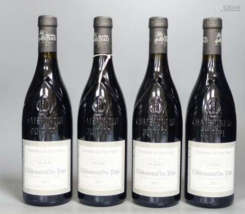 Four bottles of Vignobles Mayard Chateauneuf du Pape Pere du...