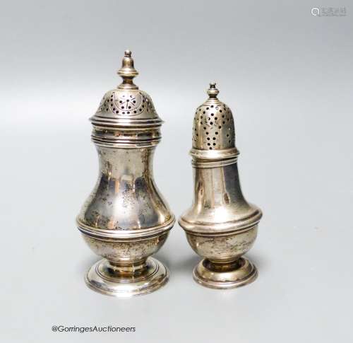 A Victorian silver baluster pepper pot, Charles Stuart Harri...