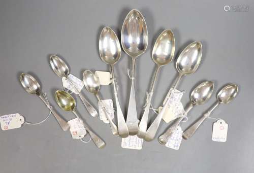 A small collection of 18th century and later Scottish silver...