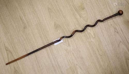 A 19th century Zulu walking stick (old repair)