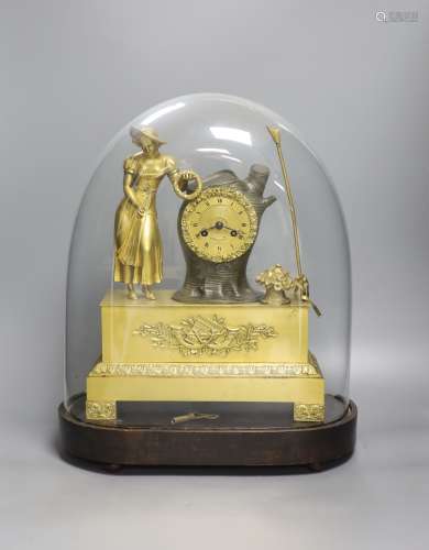 A 19th century ormolu and bronze mantel clock by D Artois, P...
