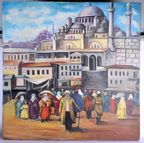 Middle Eastern School (20th Century) Oil on board, before th...