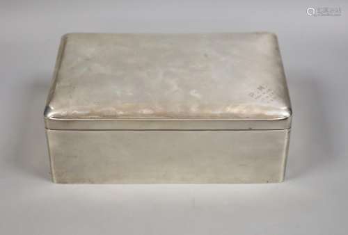 An Edwardian silver mounted rectangular cigar box, Stokes & ...
