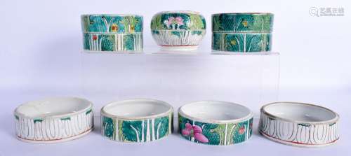 THREE EARLY 20TH CENTURY CHINESE FAMILLE ROSE BOXES AND COVE...