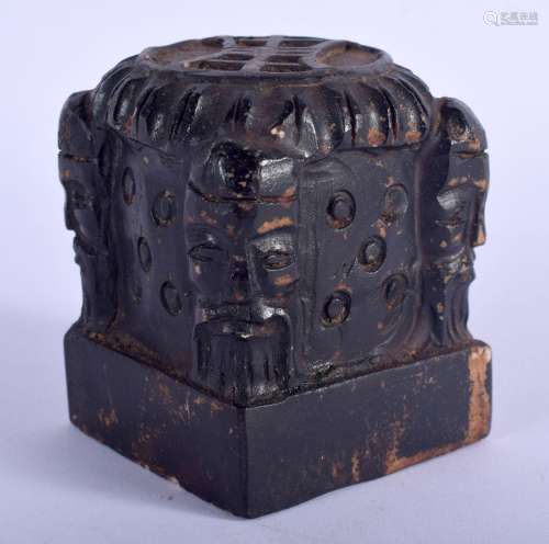 A RARE EARLY 20TH CENTURY CHINESE CARVED STONE SEAL Late Qin...