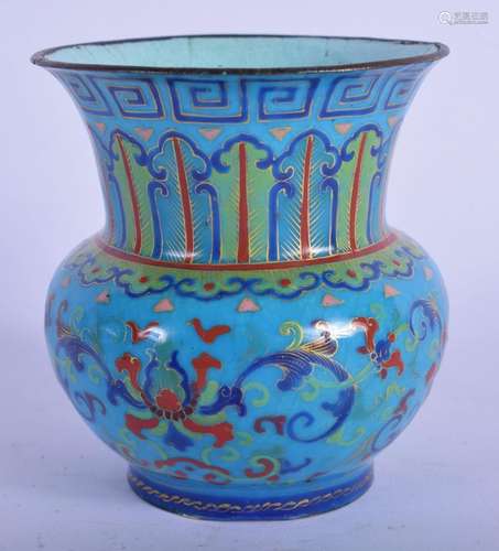 A LATE 18TH/19TH CENTURY CHINESE CANTON ENAMEL ZHADOU VASE Q...