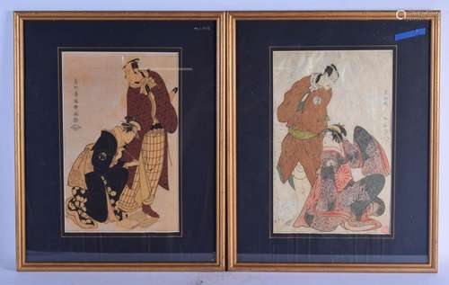 TWO 19TH CENTURY JAPANESE MEIJI PERIOD WOOD BLOCK PRINTS by ...