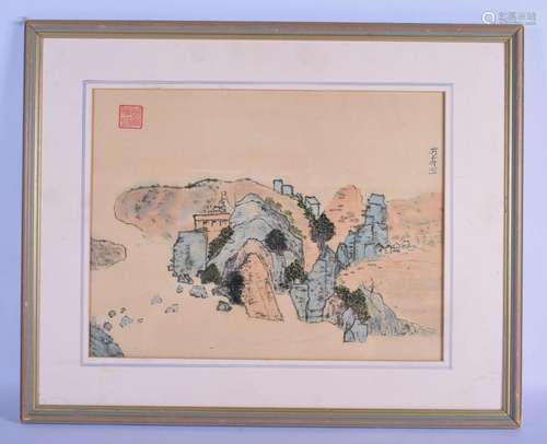 Chinese School (20th Century) Watercolour, mountain landscap...