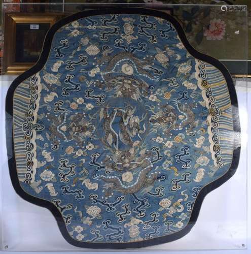 AN 18TH/19TH CENTURY CHINESE KESI SILK WORK EMBROIDERED PANE...