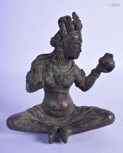 A FINE 17TH/18TH CENTURY NEPALESE TIBETAN HIMALAYAN FIGURE O...