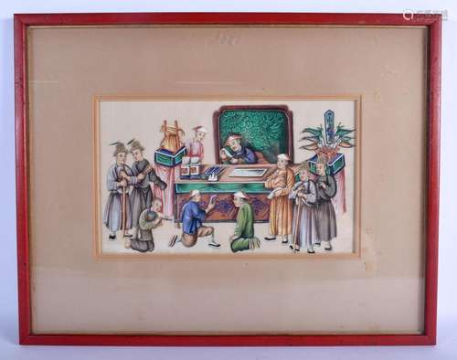 Chinese School (19th Century) Pith Paper, Watercolour, Figur...