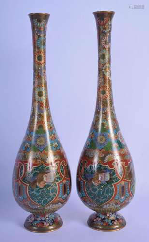 A PAIR OF LATE 19TH CENTURY JAPANESE MEIJI PERIOD CLOISONNE ...