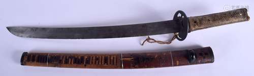 A 19TH CENTURY JAPANESE MEIJI PERIOD WAKAZASHI SAMURAI TYPE ...