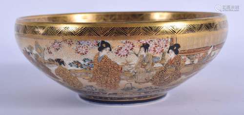 A LATE 19TH CENTURY JAPANESE MEIJI PERIOD SATSUMA BOWL possi...