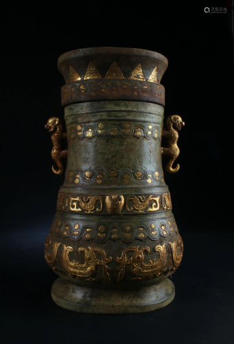 A Gilt Bronze Vase
