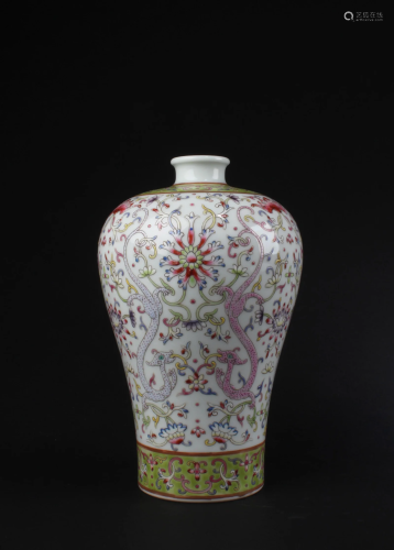 Chinese Doucai Porcelain Meiping Vase