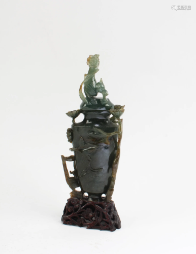 Chinese Carved Jade Vase