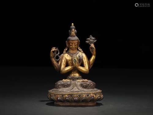 Gilt Copper Buddha Ornament