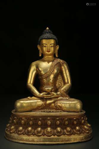 Gilt Copper Buddha Ornament