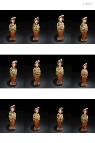 Tang Tricolor Glazed Figurine