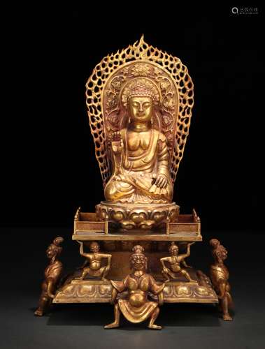 Gilt Copper Buddha Ornament