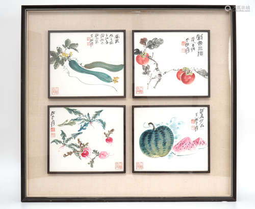 Chinese Fruits Painting by Zhang Daqian