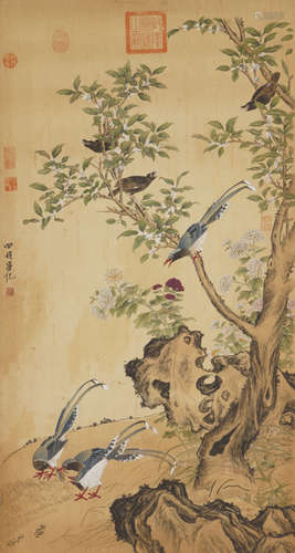 Chinese Bird-and-Flower Painting by Lyu Ji