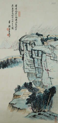 Chinese Landscape Painting by Xie Zhiliu