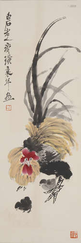 The Rooster，Painting by Qi Baishi