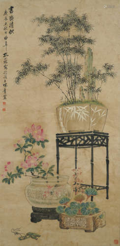 Chinese Antique Painting by Kong Xiaoyu