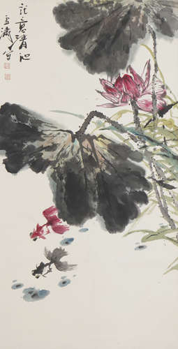 Chinese Flower Painting by Wang Xuetao