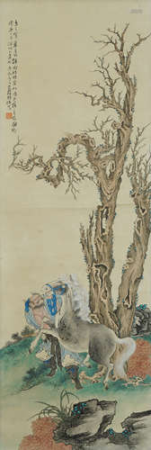 Chinese Figure Painting by Xu Cao