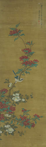 Chinese Bird-and-Flower Painting by Jiang Tingxi