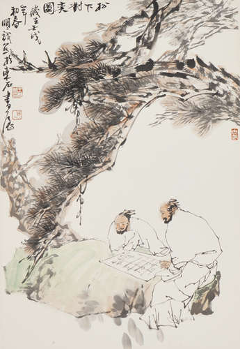 Chinese Figure Painting by Wang Mingming